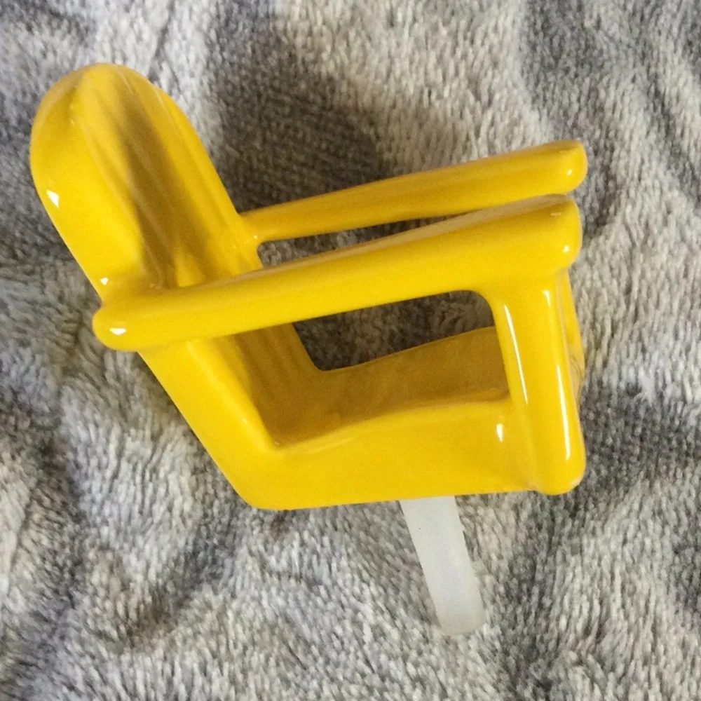 Nora Fleming Chillin Chair Yellow Beach Adirondack Retired A200 Mini